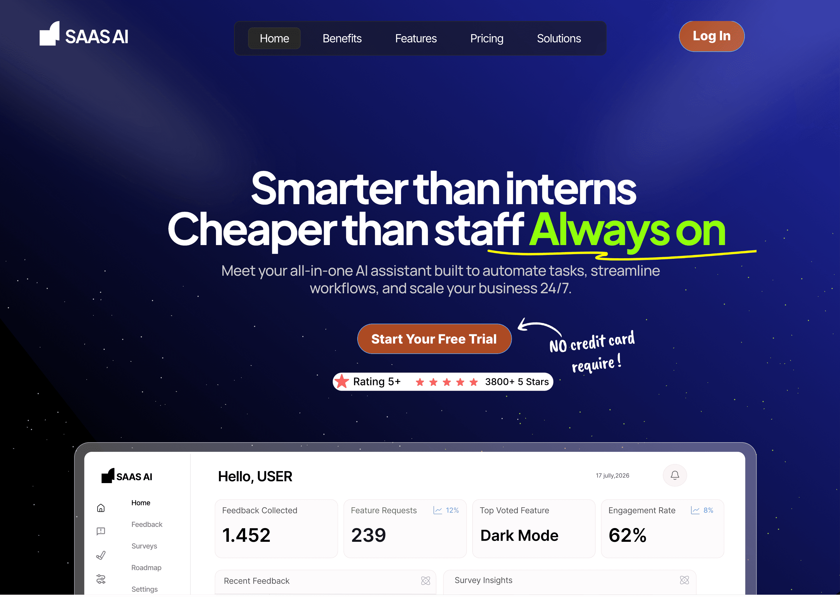 Project 1 - A modern and sleek web application interface